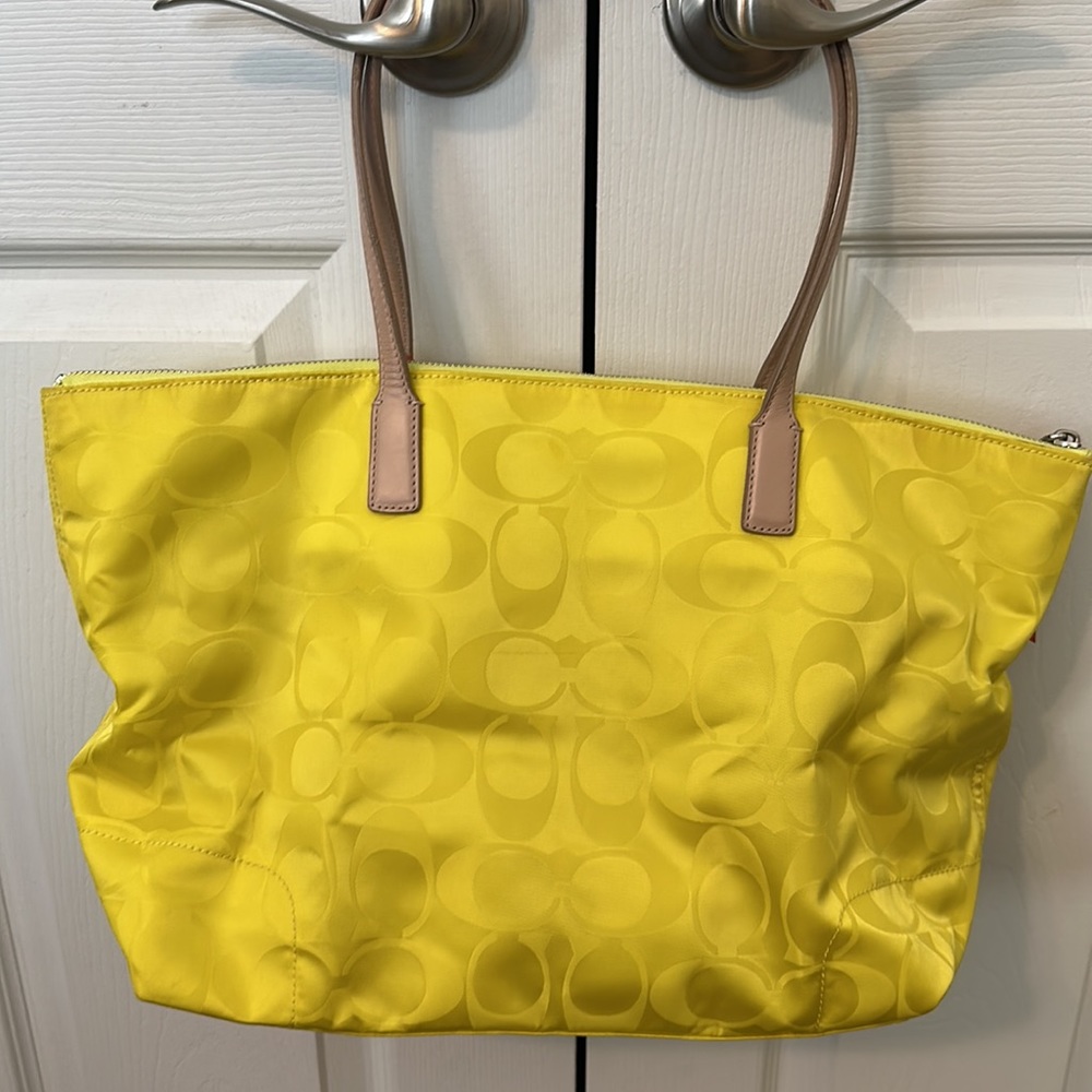 Coach Yellow Everyday Tote Bag - Picture 2 of 13